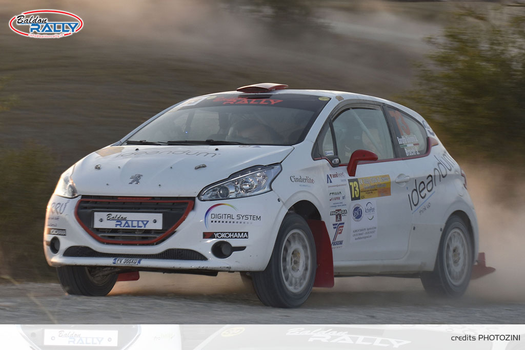 Baruffa al via del San Marino Rally con la Peugeot 208 R2